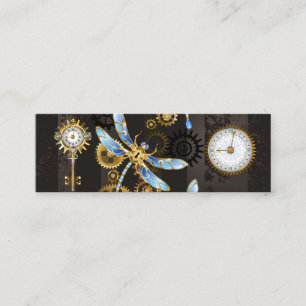 Carte De Fidélité Dragonflies de Steampunk sur arrière - plan rayé b
