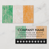 Carte De Fidélité drapeau de l'irlande punch card (Devant / Derrière)