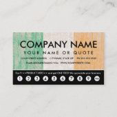 Carte De Fidélité drapeau de l'irlande punch card (Dos)