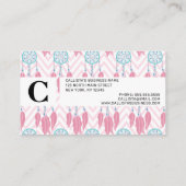 Carte De Fidélité Dreamcatcher Bohème Turquoise Pink perlé Chevron (Dos)