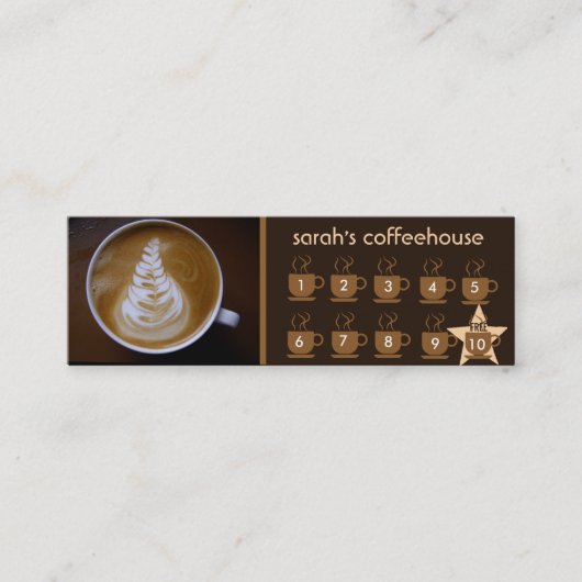 carte de fidélité du café (Devant)