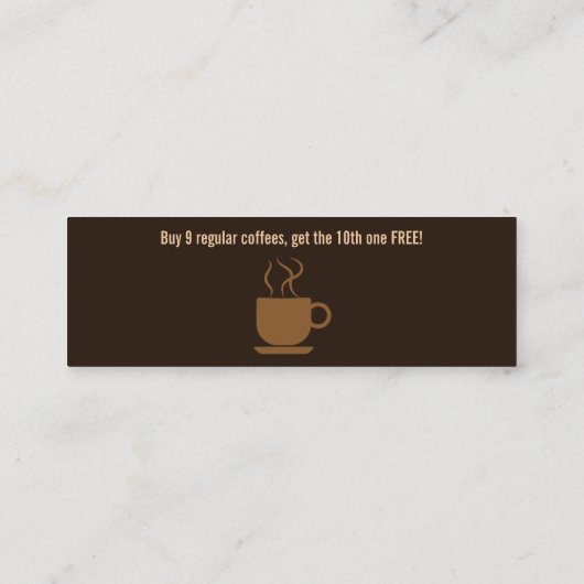 carte de fidélité du café (Dos)