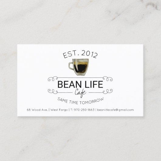 Carte de Fidélité du Café (Devant)