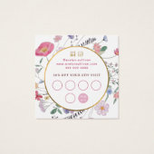 Carte de fidélité du cercle or fleur sauvage frais (Dos)