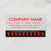 carte de fidélité du champion de pong de bière (Dos)