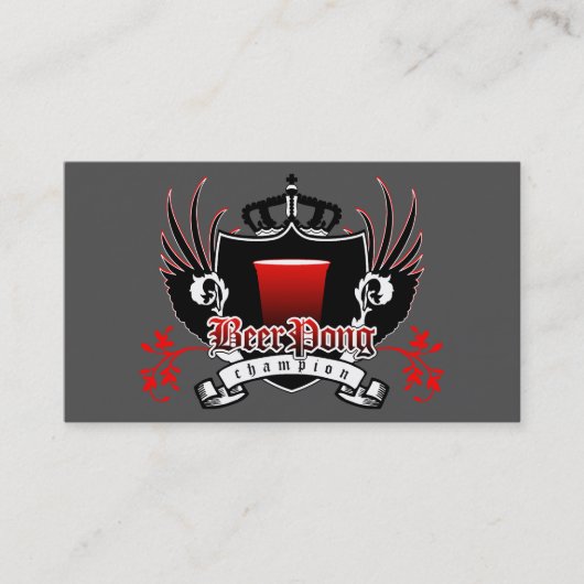 carte de fidélité du champion de pong de bière (Devant)