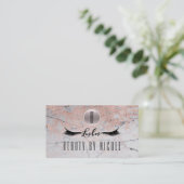 Carte de fidélité du client rose Gold Pink Marble (Debout devant)