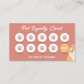 Carte de fidélité du code QR Grossing pour animaux (Devant)