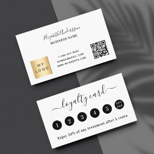 Carte de fidélité du logo commercial du code qr bl
