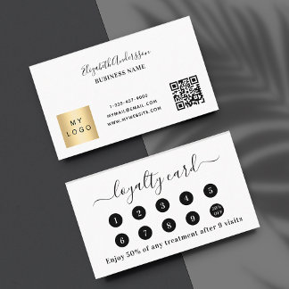 Carte de fidélité du logo commercial du code qr bl
