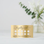 Carte de fidélité du logo de l'entreprise Gold qr (Debout devant)