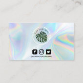 Carte de fidélité du logo de maquillage Holographi (Dos)