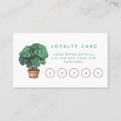 Carte de fidélité du magasin plante de la maison. (Devant)