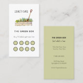 Carte de fidélité du restaurant de salade (Devant / Derrière)