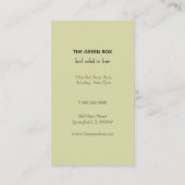 Carte de fidélité du restaurant de salade (Dos)