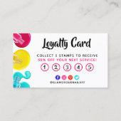 Carte de fidélité du salon Art Rainbow Nail (Dos)