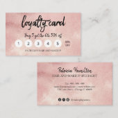 Carte de fidélité du salon de coiffure Artiste maq (Devant / Derrière)