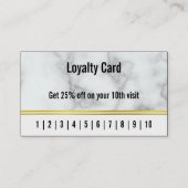 Carte de fidélité du salon de coiffure des Marbres (Devant)