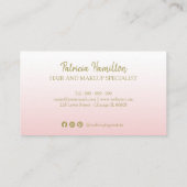 Carte de fidélité du salon de coiffure Gold Partie (Dos)