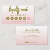 Carte de fidélité du salon de coiffure Gold Partie (Devant / Derrière)