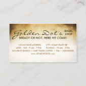 carte de fidélité d'un magasin de bagel (Dos)