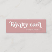 Carte De Fidélité Dusty Rose | Retro Boho Typographie (Devant)
