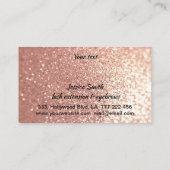 Carte De Fidélité Ecran glitterie or rose moderne cils & sourcils (Dos)