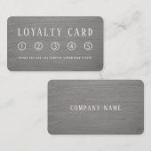 Carte De Fidélité Effet lisse d'argile rustique (Devant / Derrière)