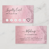 Carte De Fidélité Elégant artiste de maquillage de parties scintilla (Devant / Derrière)