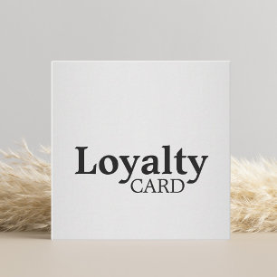 Carte De Fidélité Elegant Black FAUX Silver Loyalty Card
