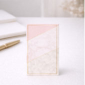 Carte De Fidélité Elegant Blank Loyalty Card – Blush & Gold Design