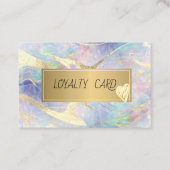 Carte De Fidélité Élégant cadre Opal Gold (Devant)