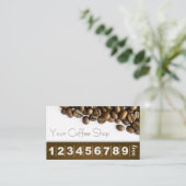 Carte De Fidélité Élégant café haricots Café Loyauté (Debout devant)