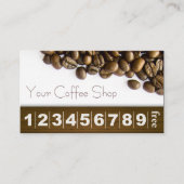 Carte De Fidélité Élégant café haricots Café Loyauté (Devant)