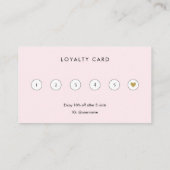 Carte De Fidélité Elegant Chic Blush Parties scintillant or rose coi (Dos)