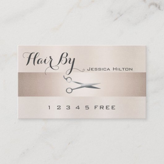 carte de fidélité élégant ciseaux brillants (Devant)