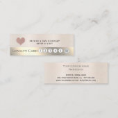 Carte De Fidélité Elégant coeur rose perle métallique de luxe (Devant / Derrière)