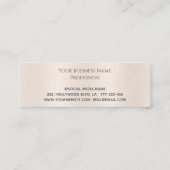 Carte De Fidélité Elégant coeur rose perle métallique de luxe (Dos)