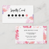 Carte De Fidélité Elégant concepteur d'intérieur Tropical (Devant / Derrière)