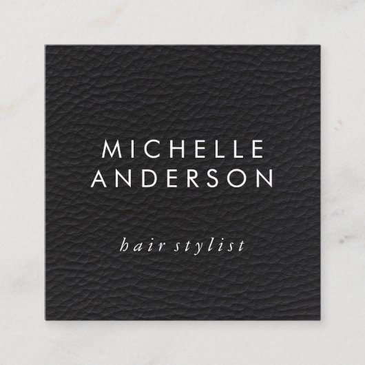 Carte De Fidélité Elégant Faux Cuir Texture (carte de fidélité) (Devant)