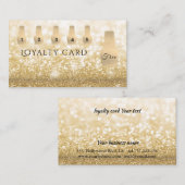 Carte De Fidélité Élégant Glissoir à ongles dorés doux (Devant / Derrière)