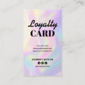 Carte De Fidélité Élégant Holographe Holographe Récompense Logo Styl (Dos)