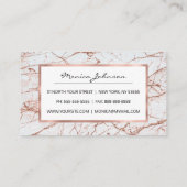 Carte De Fidélité Elégant ivoire blanc faux rose or parties scintill (Dos)