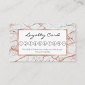 Carte De Fidélité Elégant ivoire blanc faux rose or parties scintill (Devant)