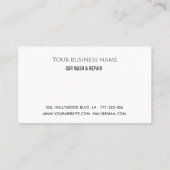 Carte De Fidélité Élégant logo de la voiture de luxe (Dos)