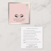 Carte De Fidélité Elégant luxe cils maquillage oeil après-soin (Devant / Derrière)