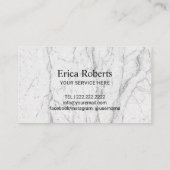 Carte de fidélité | Élégant Marbre blanc Floral Mo (Dos)