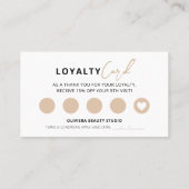 Carte De Fidélité Elegant Modern Black with Yellow Typography (Dos)