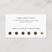 Carte De Fidélité Élégant moderne Faux foncé Gold Stripe (Dos)