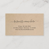 Carte De Fidélité Élégant Moderne Simple Brown Rustique (Dos)